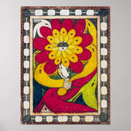 St. Adolf-Throne, Ansikte-Flower | Adolf Wö lfli  Poster