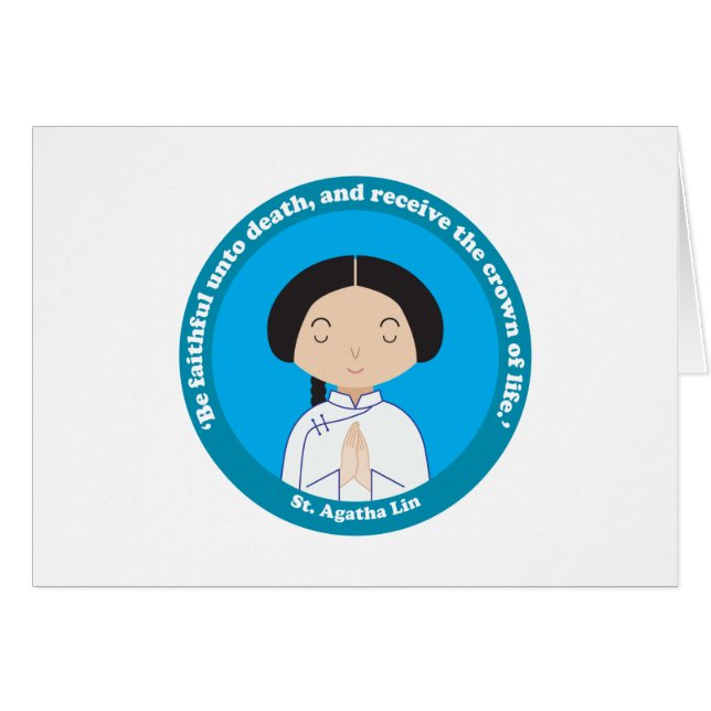 St. Agatha Lin Hälsningskort (Framsidan Horizontal)