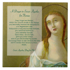 St. Agatha (M 003) Prayer for Nurses Kakelplatta