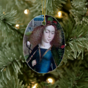 St. Agatha of Sicily (uppgifter; M 070) Julgransprydnad Keramik
