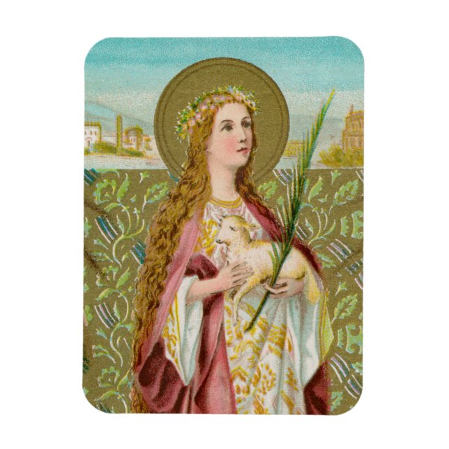 St. Agnes av Rom (BC 01) Magnet (Vertikal)