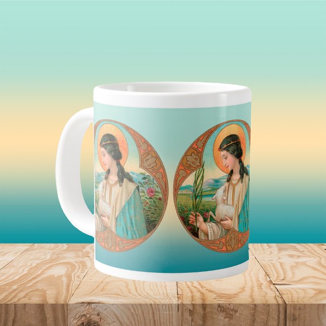 St. Agnes av Rom (BK 006) Jumbo-mugg Jumbo Mugg (Skapare uppladdad)