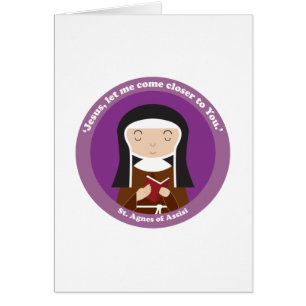 St. Agnes of Assisi Hälsningskort