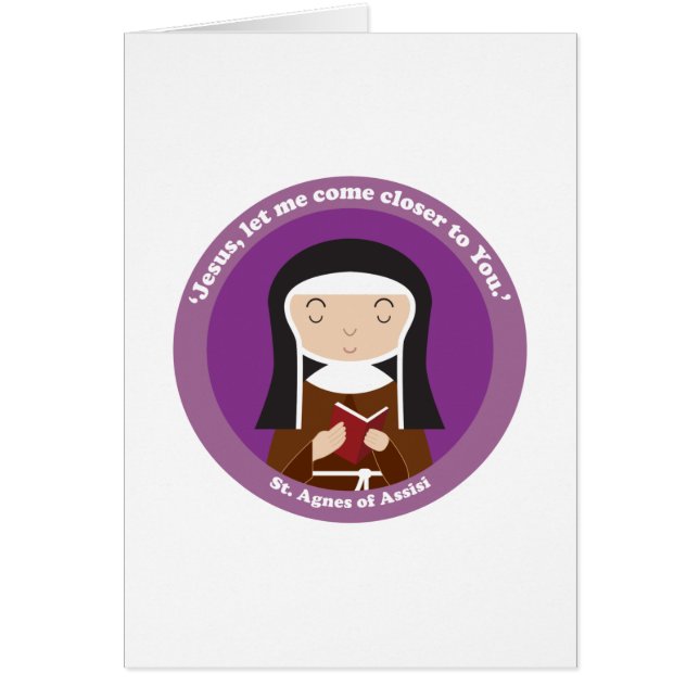 St. Agnes of Assisi Hälsningskort (Framsidan)