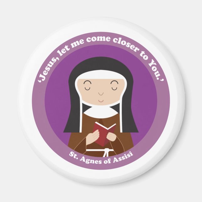 St. Agnes of Assisi Magnet (Framsidan)