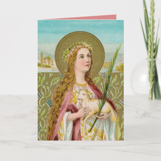 St. Agnes of Rom (BC 01) Card Kort (Framsida)