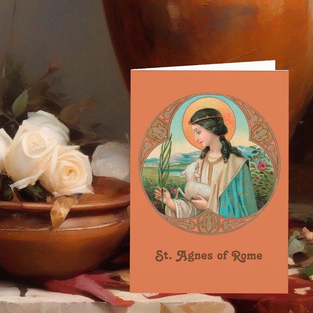 St. Agnes of Rom (BK 006) Card Kort (Skapare uppladdad)