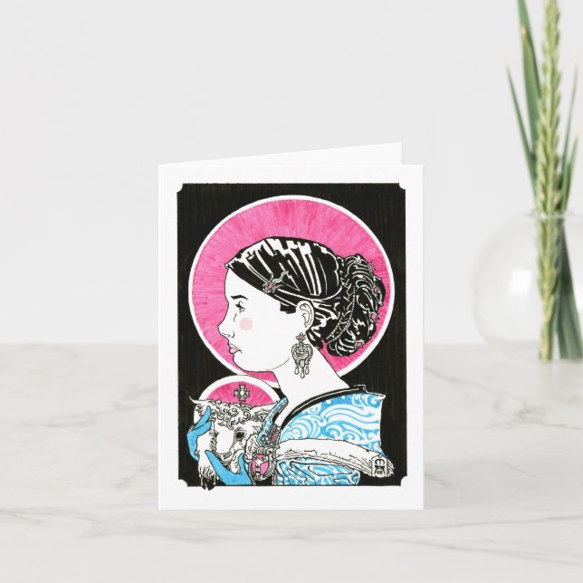 St. Agnes of Rom Notecard Kort (Framsida)