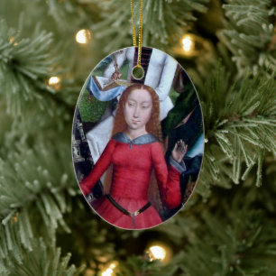 St. Agnes of Rom (uppgifter; M 070) Julgransprydnad Keramik