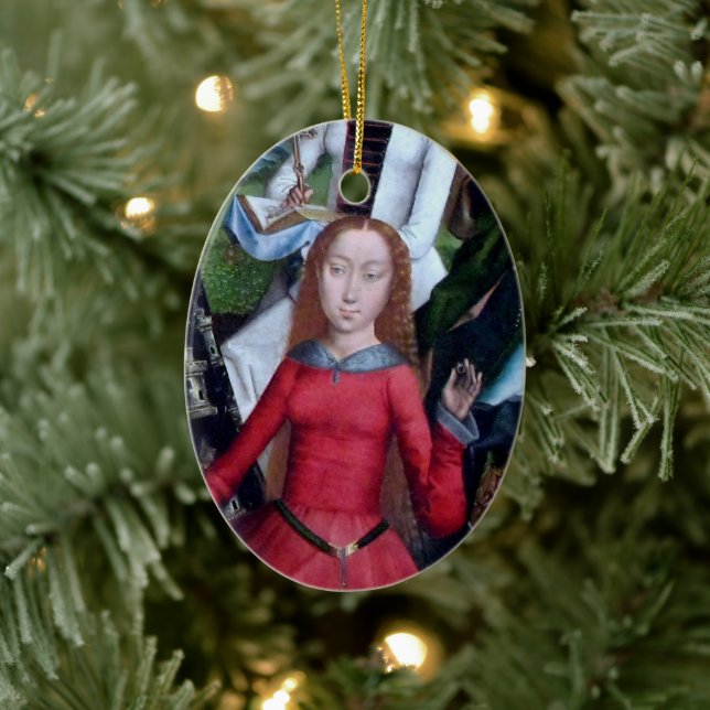 St. Agnes of Rom (uppgifter; M 070) Julgransprydnad Keramik (Träd)