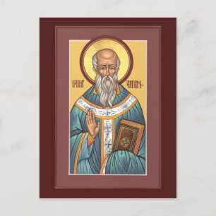 St. Aidan of Lindisfarne Prayer Card Vykort