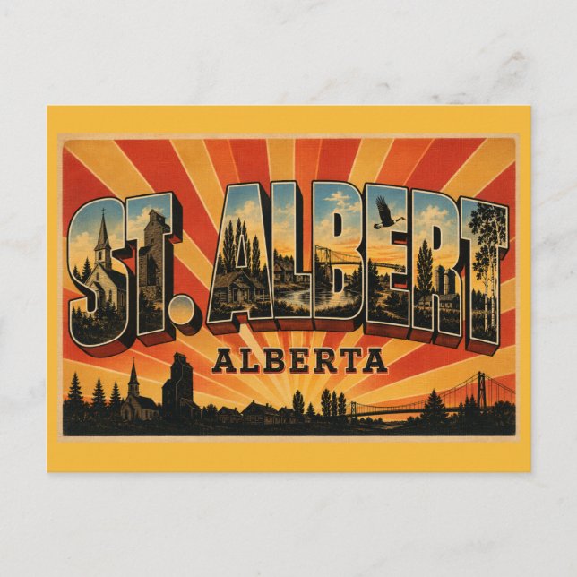St. Albert Alberta Historiska Grönområde Vykort (Framsida)