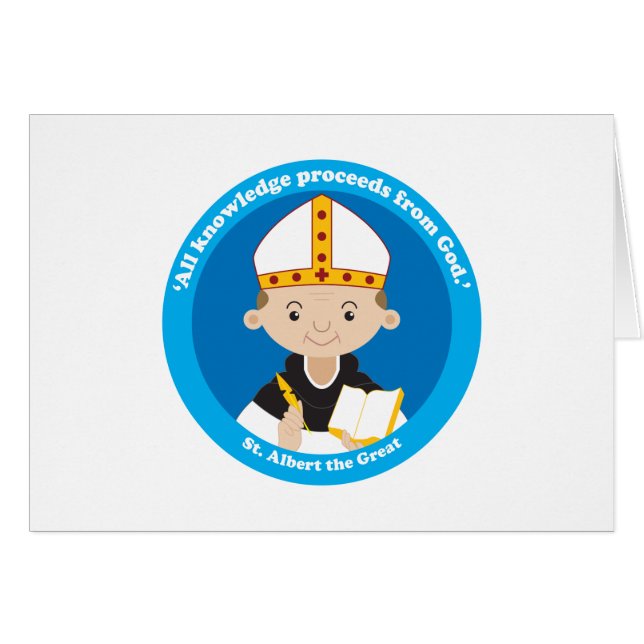 St. Albert Underbaren Hälsningskort (Framsidan Horizontal)