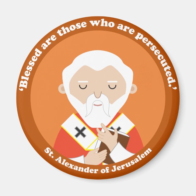 St. Alexander av Jerusalem Magnet (Framsidan)