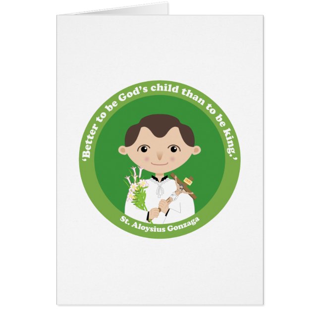 St. Aloysius Gonzaga Hälsningskort (Framsidan)
