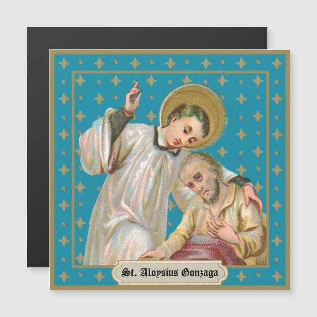 St. Aloysius Gonzaga & Plague Victim (M 006) (Fram/baksida)