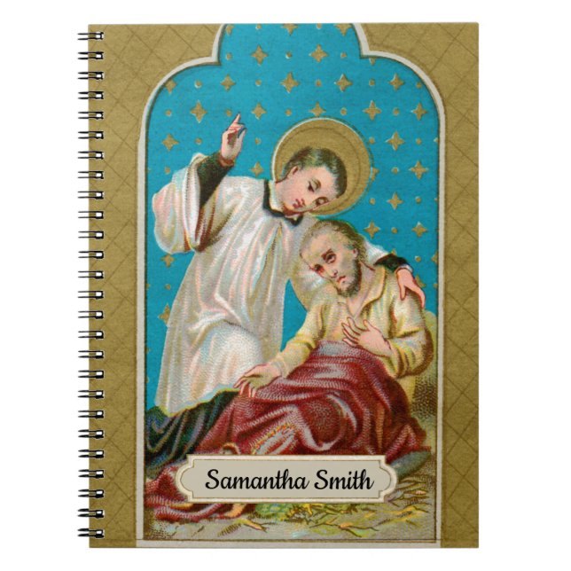 St. Aloysius Gonzaga & Plague Victim (M 006) Anteckningsbok (Framsidan)