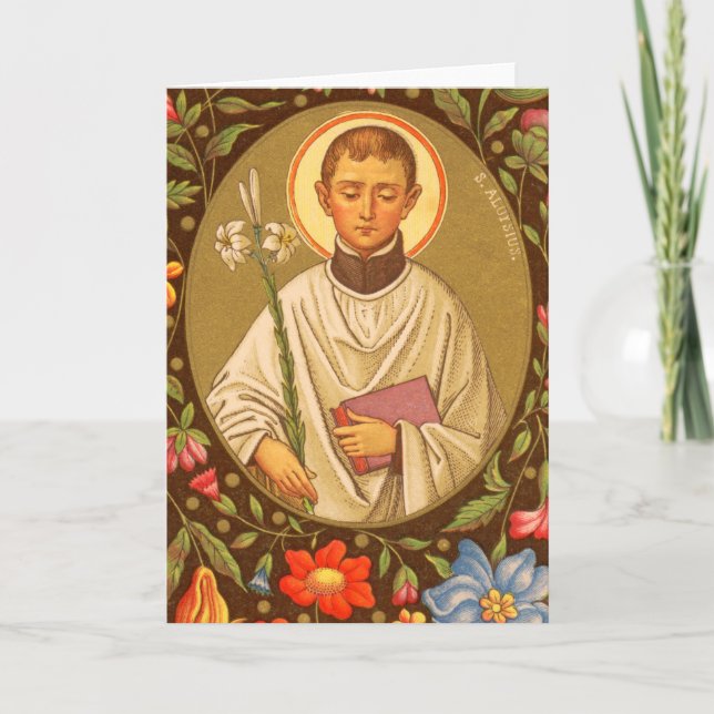 St. Aloysius Gonzaga (PM 01) Blank Greeting Card 2 Kort (Framsida)