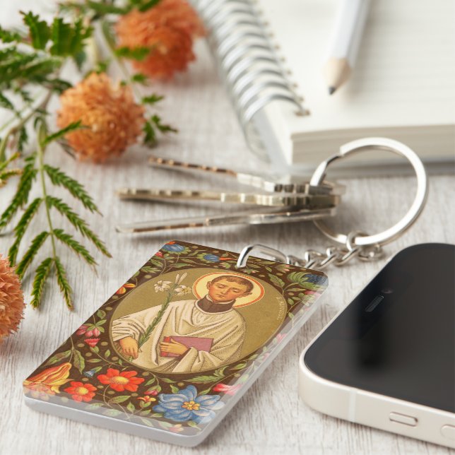 St. Aloysius Gonzaga (PM 01) - enbildsbild Nyckelring (Högra Framsidan)