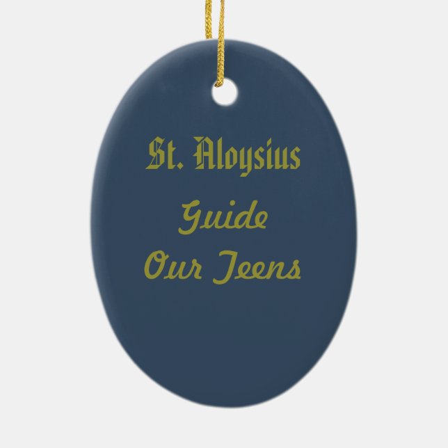 St. Aloysius Gonzaga (PM 01) Julgransprydnad Keramik (Baksidan)