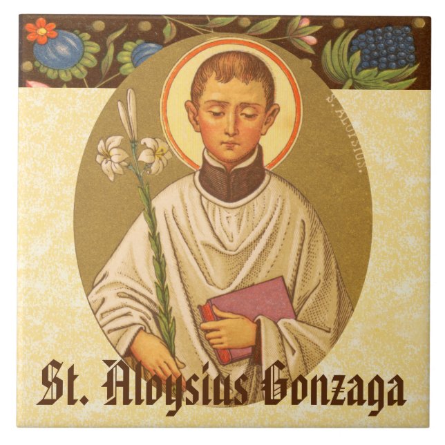 St. Aloysius Gonzaga (PM 01) Kakelplatta (Framsidan)
