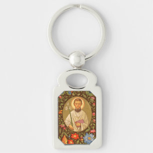 St. Aloysius Gonzaga (PM 01) Rektangulärt Silverfärgad Nyckelring