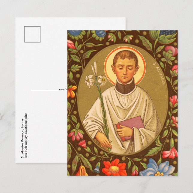 St. Aloysius Gonzaga (PM 01) vykort 2 (Fram/baksida)