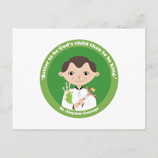 St. Aloysius Gonzaga Vykort (Framsida)