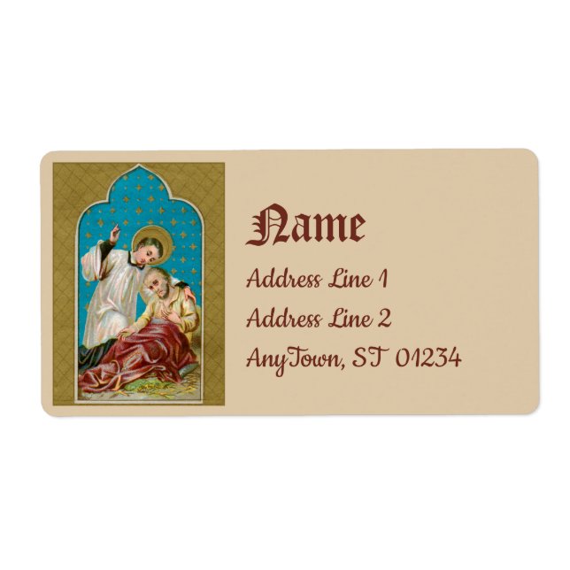 St. Aloysius & Plague Victim (M 006) Fraktsedel (Framsidan)