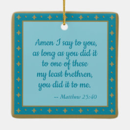 St. Aloysius & Plague Victim (M 006) Julgransprydnad Keramik