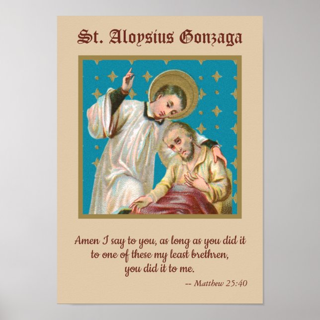 St. Aloysius & Plague Victim (M 006) Poster (Framsidan)