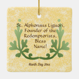 St. Alphonsus Liguori (SNV 02) (Square) Julgransprydnad Keramik