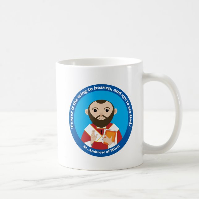 St Ambrose av Milan Kaffemugg (Höger)