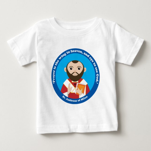 St Ambrose av Milan T Shirt (Framsida)