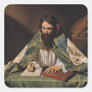 St Ambrose c.1633-39 Fyrkantigt Klistermärke