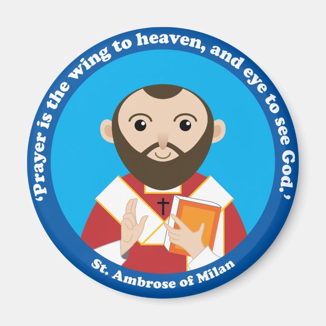 St. Ambrose of Milan Magnet (Framsidan)