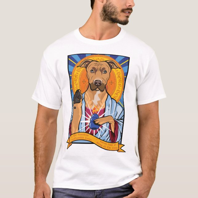 St. American Stbudsdshire Terrier T Shirt (Framsida)