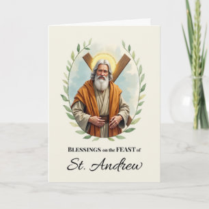 St. Andreas festdagsvälsignelser Bladkrans Kort