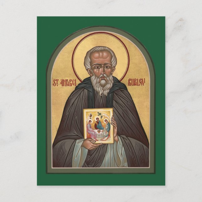 St. Andrei Rublev Prayer Card Vykort (Framsida)