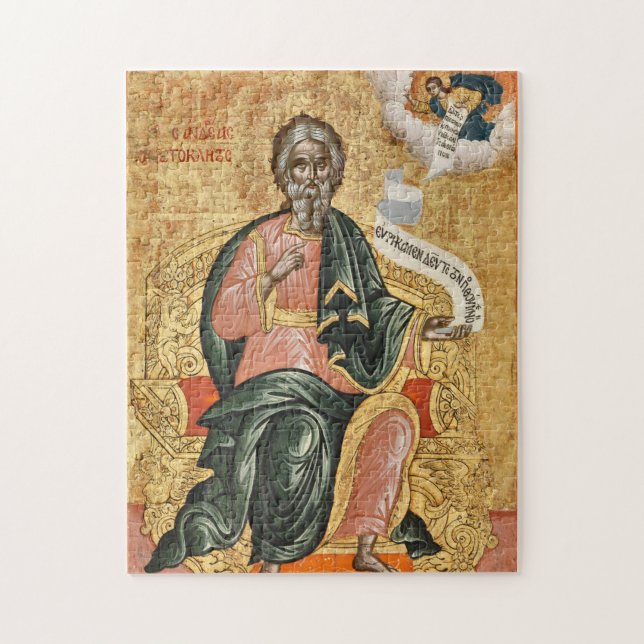 St. Andrew av Theodore Poulakis Orthodox Icon Pussel (Vertikal)