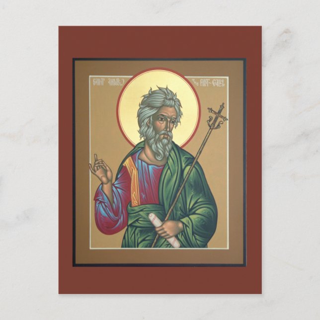 St. Andrew, första Prayer Card Vykort (Framsida)