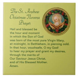 St. Andrew-jul Novena Prayer Ceramic Tile Kakelplatta