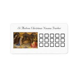 St. Andrew jul Novena Tracker Adressetikett