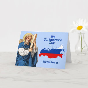 St. Andrew med Flagga-Karta av Rysslands festdagsk Kort