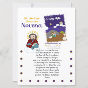 St. Andrew Novena Card Inbjudningar