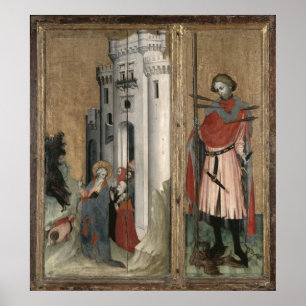 St Andrew som jagar demoner från townen Poster