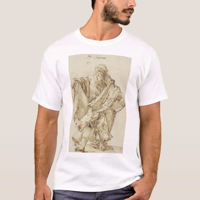 St Andrew the Apostle and Patron of Scotland T Shirt (Framsida)