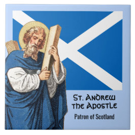 St. Andrew the Apostle och Skottlands Flagga Kakelplatta