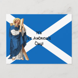St. Andrew the Apostle och Skottlands Flagga Vykort