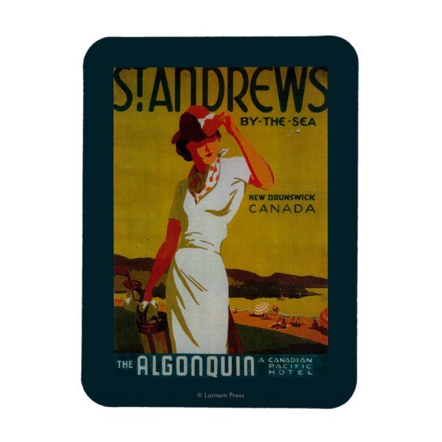 St. Andrews Algonquin Vintage PosterEurope Magnet (Vertikal)